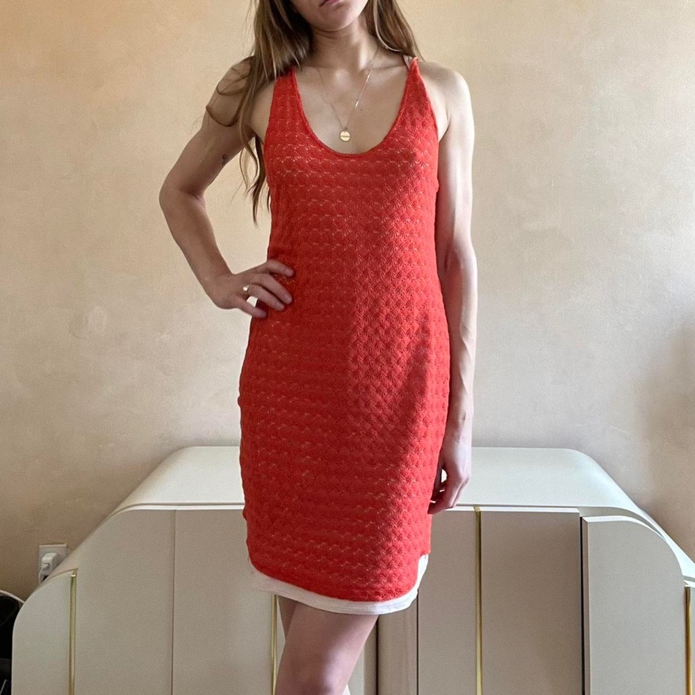 Sanctuary Women's Orange Dress with belt